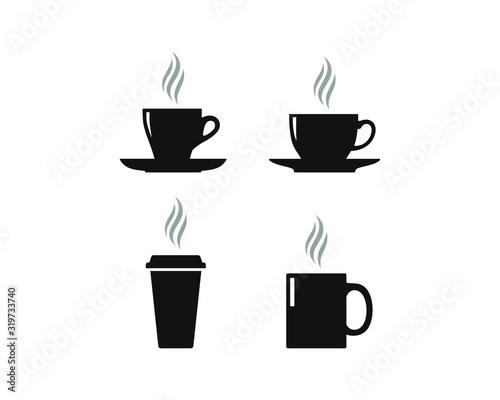 template coffee icon vector design