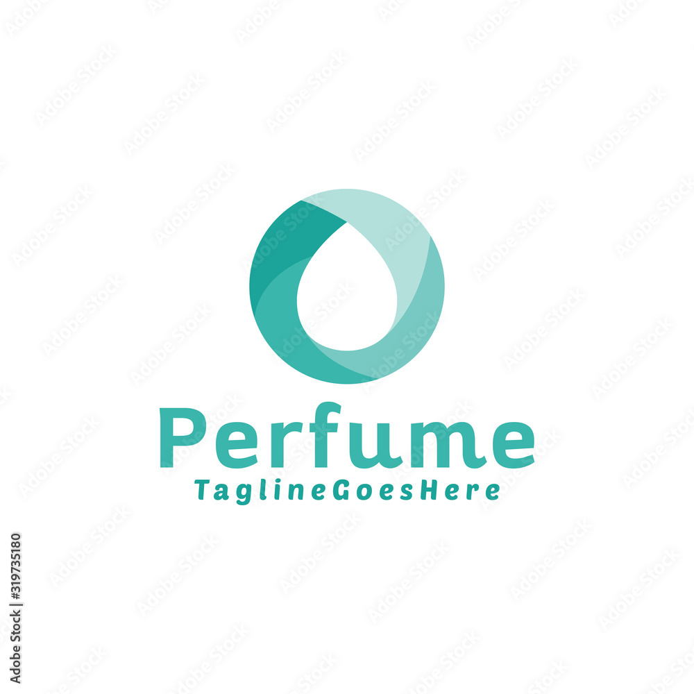 perfume logo design vector template with flat color Concept style. brand Symbol and aromatic icon for shop, salon,jewelry, fashion, boutique, hotel, Company And Business.