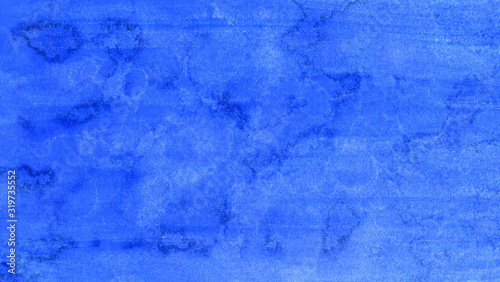 Hand drawn abstract blue watercolor dirty textured background