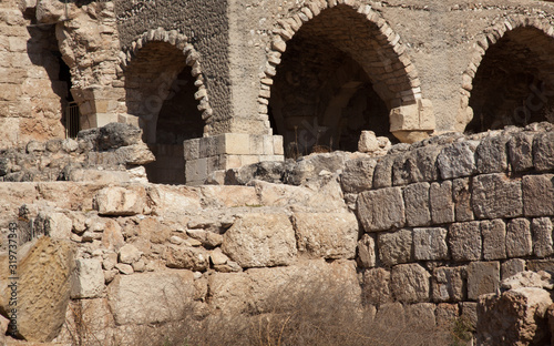 Ruins of Old Roman city in Israel