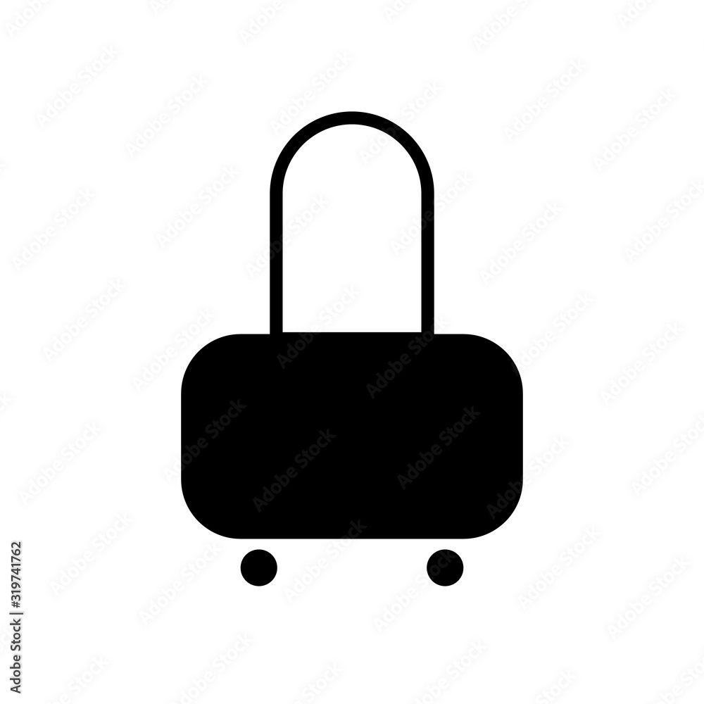 Suitcase flat icon. Baggage symbol. Vector illustration. Suitcase flat icon. Baggage symbol. Vector illustration.