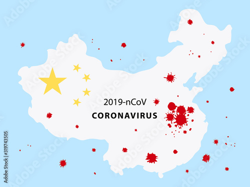 map of china coronavirus infographics vector virus infection 2019 ncov