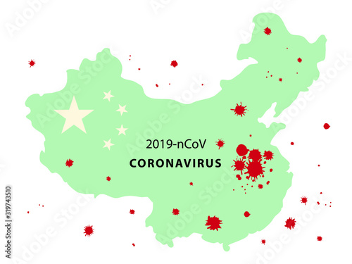 map of china coronavirus infographics vector virus infection 2019 ncov