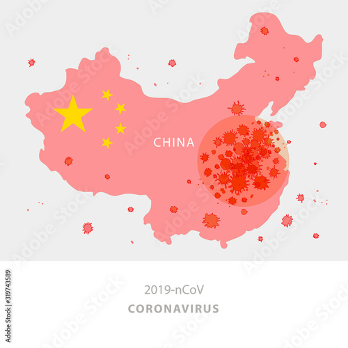 map of china coronavirus infographics vector virus infection 2019 ncov