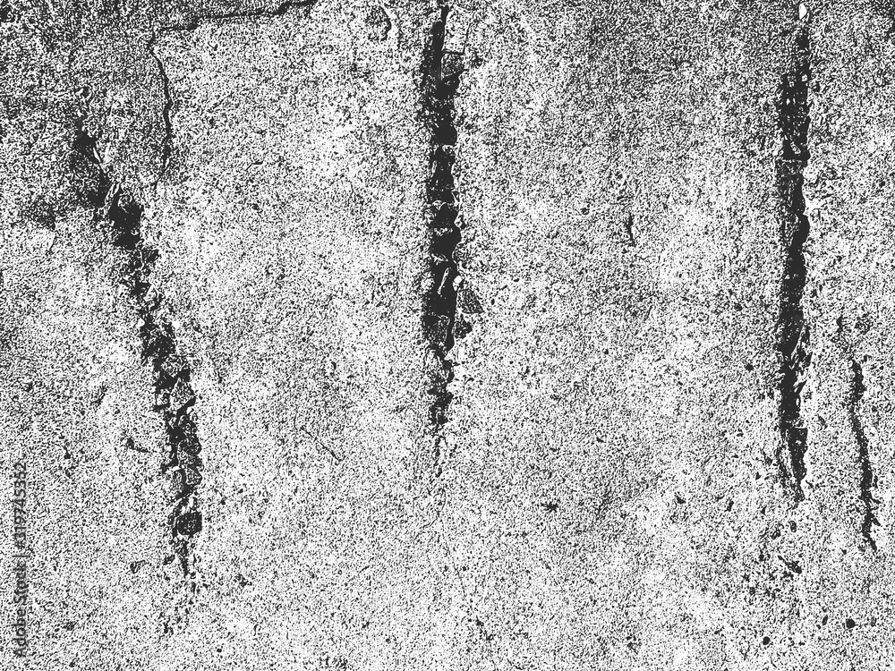Obraz premium Distress grunge vector textures of fabric. Black and white background. EPS 8 illustration