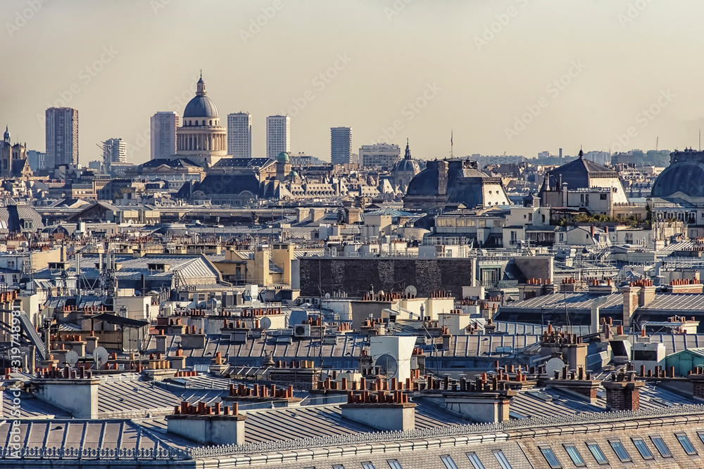 Paris city in daytime view from high up