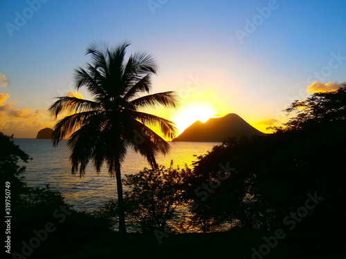 Coucher de soleil au Diamant Martinique