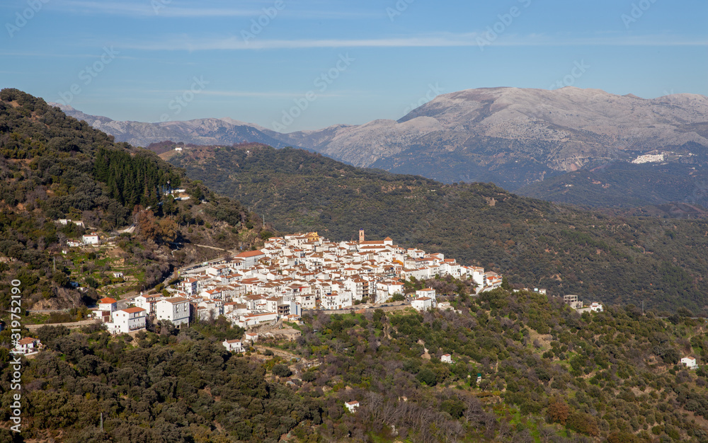 White Color Town Algatocin  in Andalusia Spain