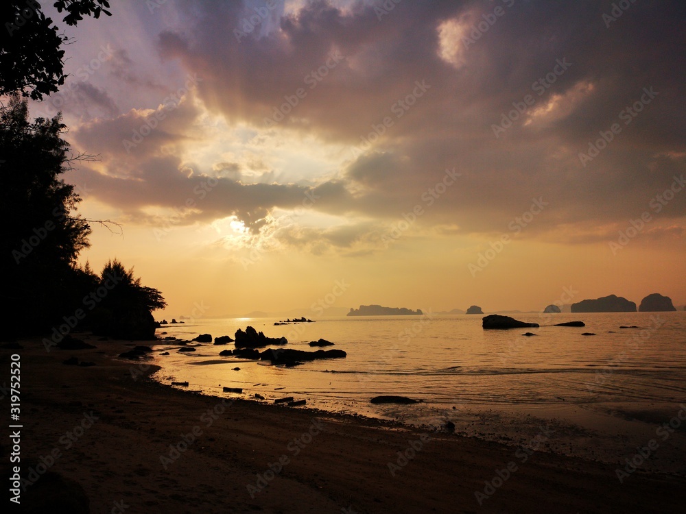 Sonnenuntergang Krabi Thailand Sonnenuntergang Krabi Thailand