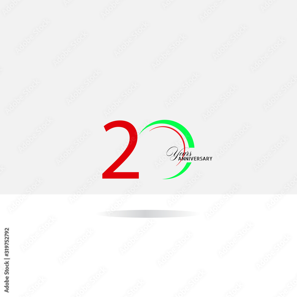 20 year anniversary logo template vector 20 year anniversary logo template vector