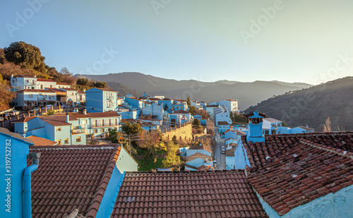 The Famous Smurf village Juzcar in Andalusia Spain