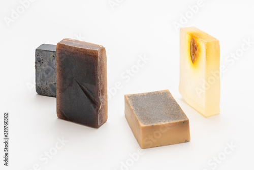 Various seated handmade artisan soaps photo
