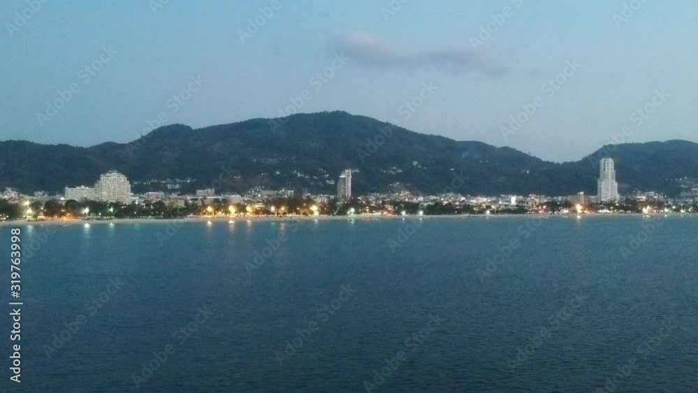 Aerial panoramic view of patong beach phuket thailand Aerial panoramic view of patong beach phuket thailand