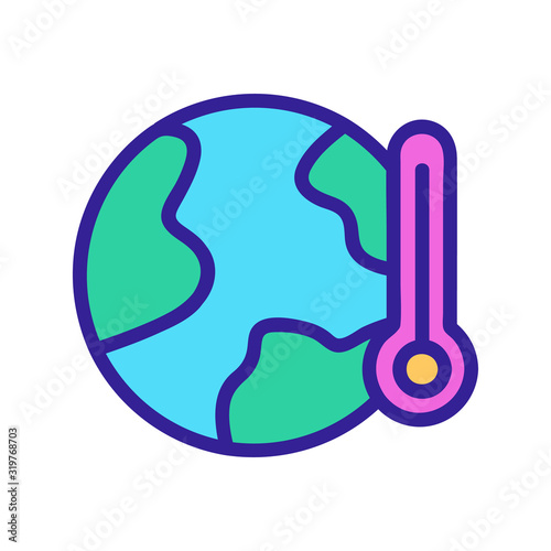 greenhouse effect icon vector. Thin line sign. Isolated contour symbol illustration