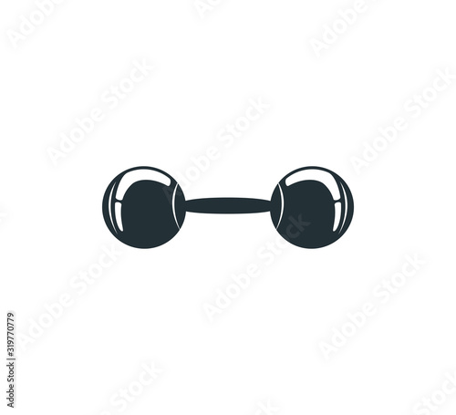 gym small middle weight lift barbel vector logo design