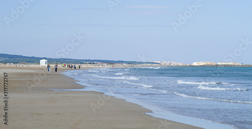Vászonkép Plage, Port La Nouvelle