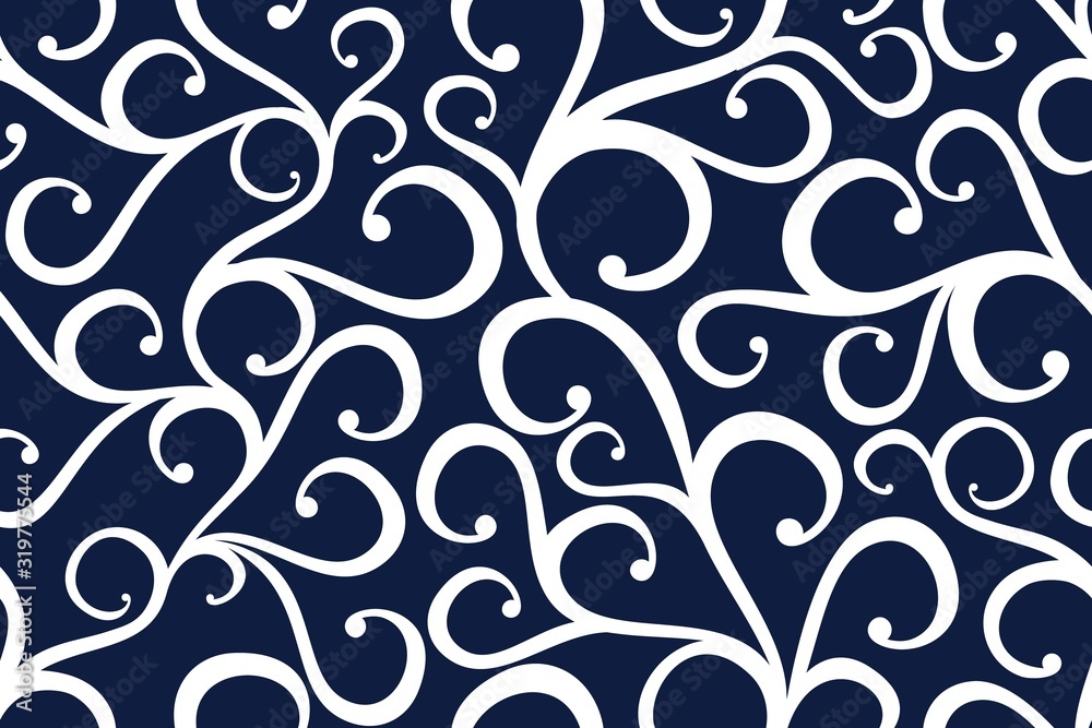 Seamless pattern with floral vector Illustration, Indonesian batik motif Seamless pattern with floral vector Illustration, Indonesian batik motif