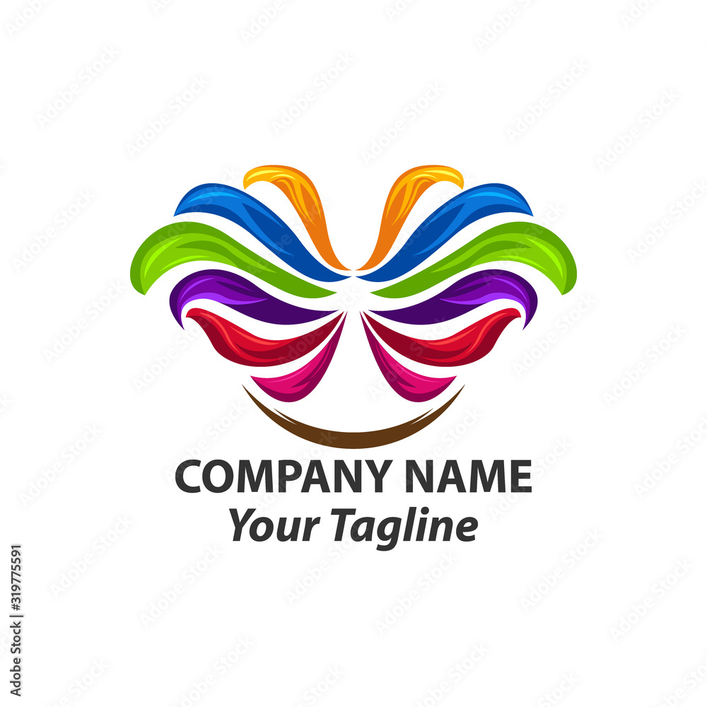 Obraz premium Lotus Yoga Logo Design Colorful Inspiration . Meditation Lotus Yoga Logo Design . natural health wellness fitness and yoga logo design