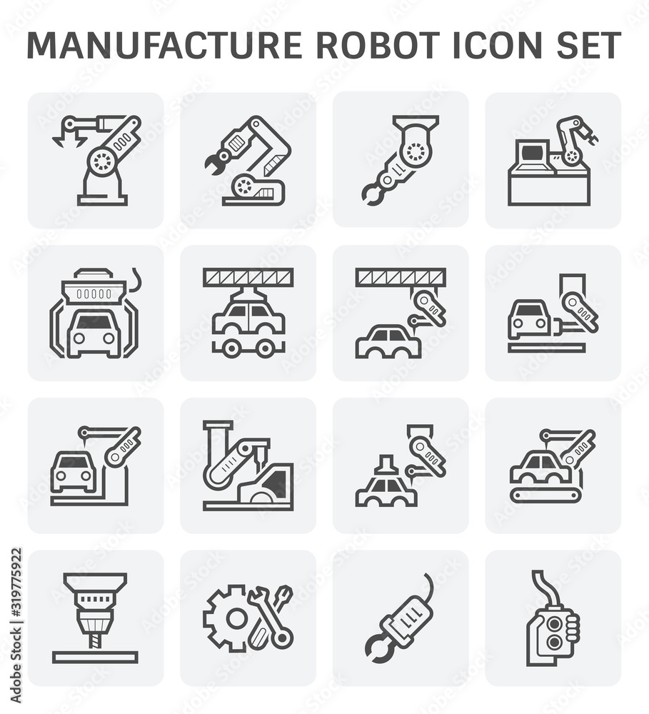 Fototapeta premium auto production icon