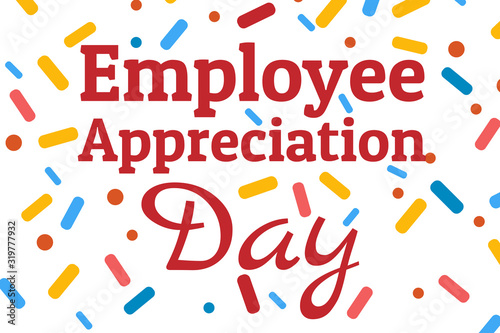 Plakat Employee Appreciation Day concept. First Friday in March. Holiday concept. Template for background, banner, card, poster with text inscription. Vector EPS10 illustration.