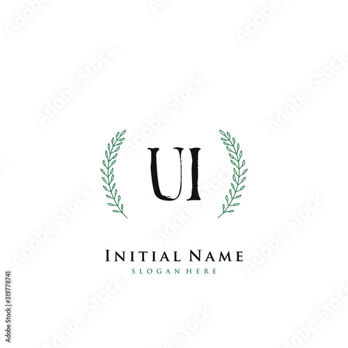 UI Initial handwriting logo vector