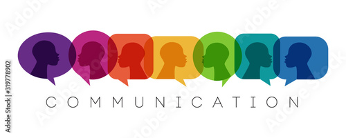 people and speech bubbles, communication concept, vector illustration