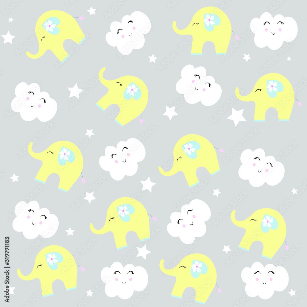 seamless pattern with elephant seamless pattern with elephant