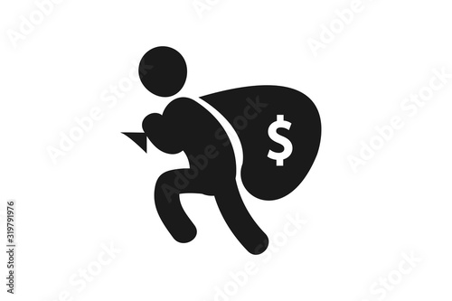 thief icon vector 