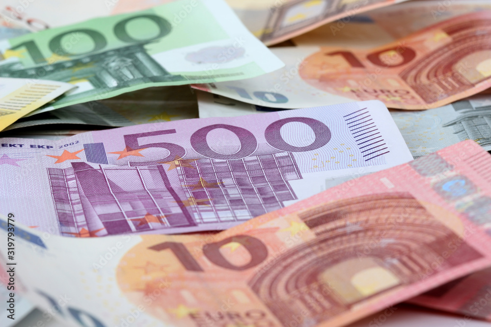 Euro banknotes - background, texture Euro banknotes - background, texture