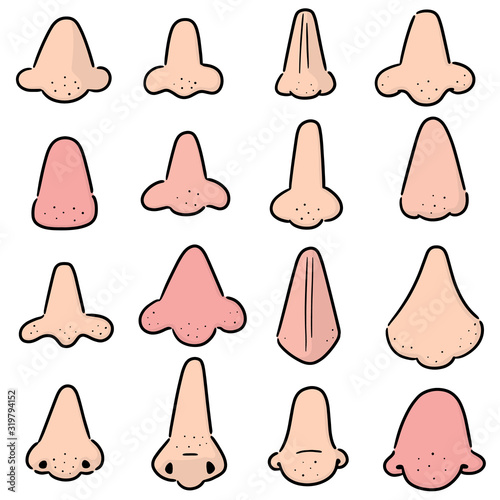 vector set of nose