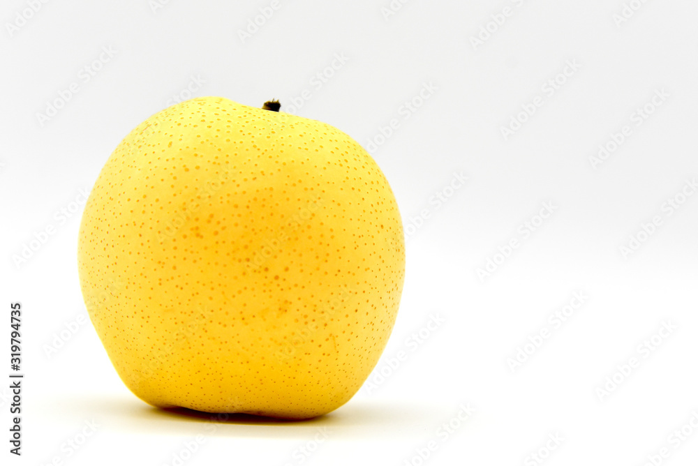Yellow Chinese Pear Isolated on White Background Yellow Chinese Pear Isolated on White Background