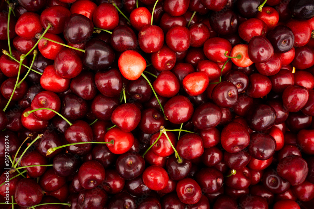 Cherry. Fresh organic berries. Fruit background Cherry. Fresh organic berries. Fruit background