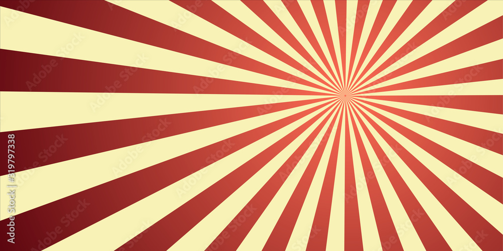 Fototapeta premium Sun ray retro vector illustration; background. Abstract radiate texture.