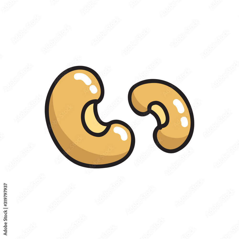 Obraz premium soya beans doodle icon, vector illustration