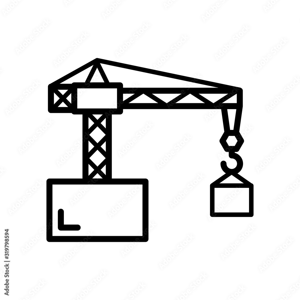Crane icon vector sign and symbol on trendy design Crane icon vector sign and symbol on trendy design