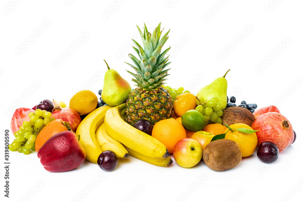 tropical fruit isolated on a white background tropical fruit isolated on a white background