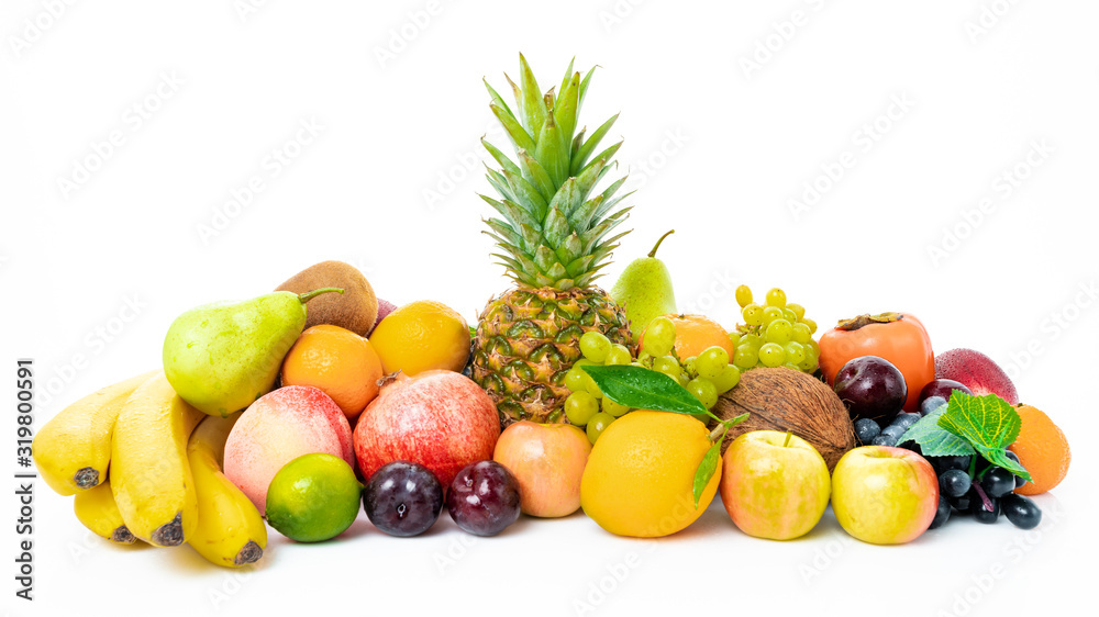 tropical fruit isolated on a white background tropical fruit isolated on a white background