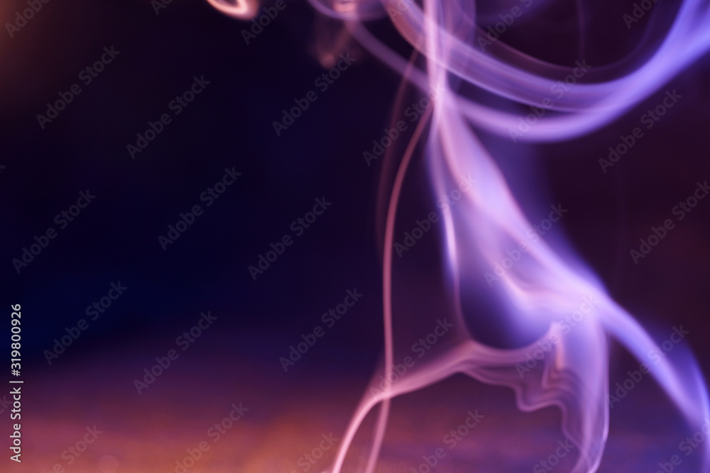 Smoke with color foils Photographed in the studio