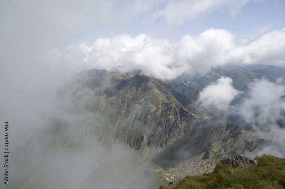 View from  Negoiu peak in the Carpathians