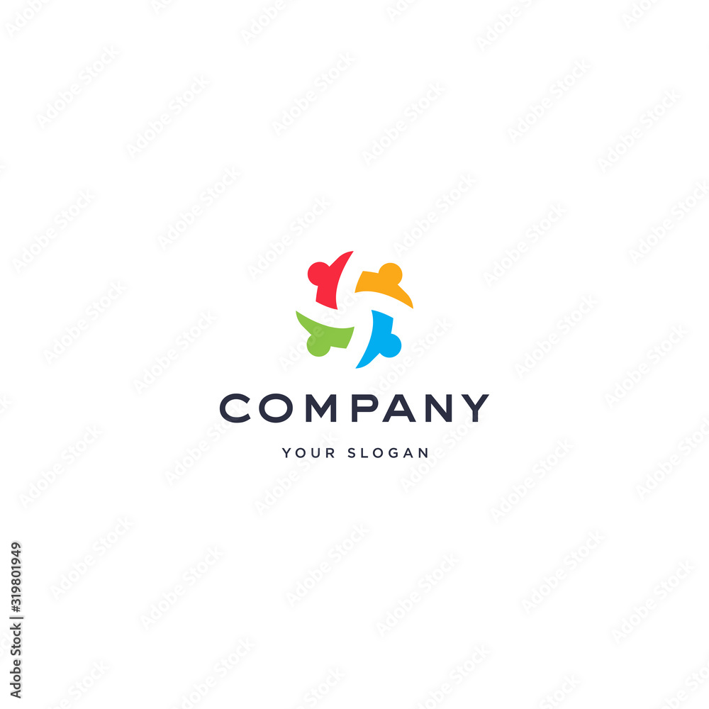 People logo design icon vector illustration