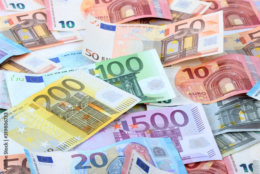 Euro banknotes - background, texture Euro banknotes - background, texture