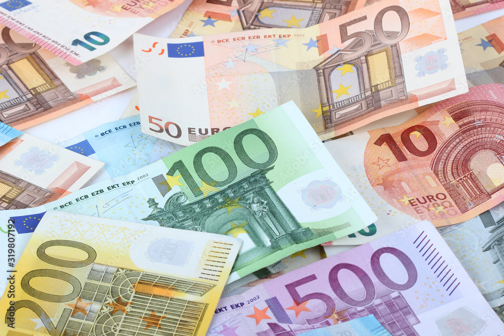Euro banknotes - background, texture Euro banknotes - background, texture