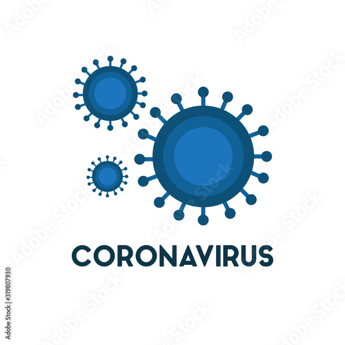 coronavirus flat icon, vector illustration