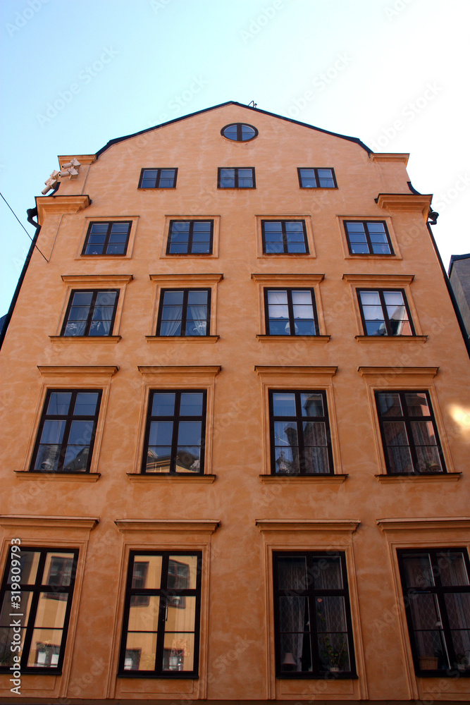 Fototapeta premium Husfasad i Gamla stan.