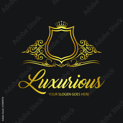 royal luxury logo for wedding-hair salon- hotel