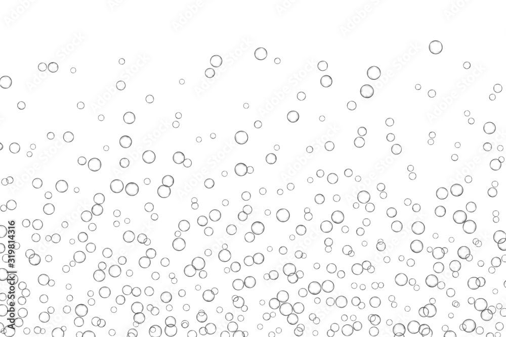 Air bubbles, oxygen, champagne crystal clear, isolated on white background modern design. Vector illustration EPS 10. Air bubbles, oxygen, champagne crystal clear, isolated on white background modern design. Vector illustration EPS 10.