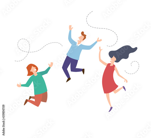 Happy people, illustration