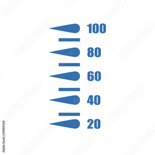 Measuring scale, markup for rulers. Vector illustration.