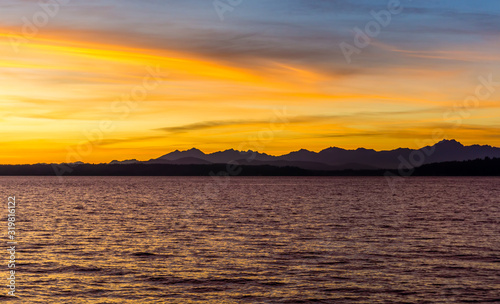 Olympic Mountains Sunset Silhouette 9