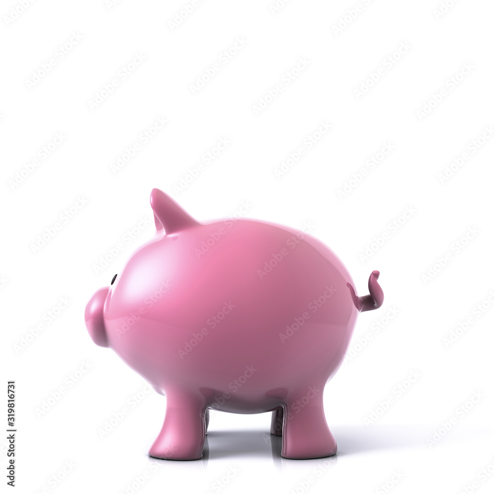 piggy bank isolated on white